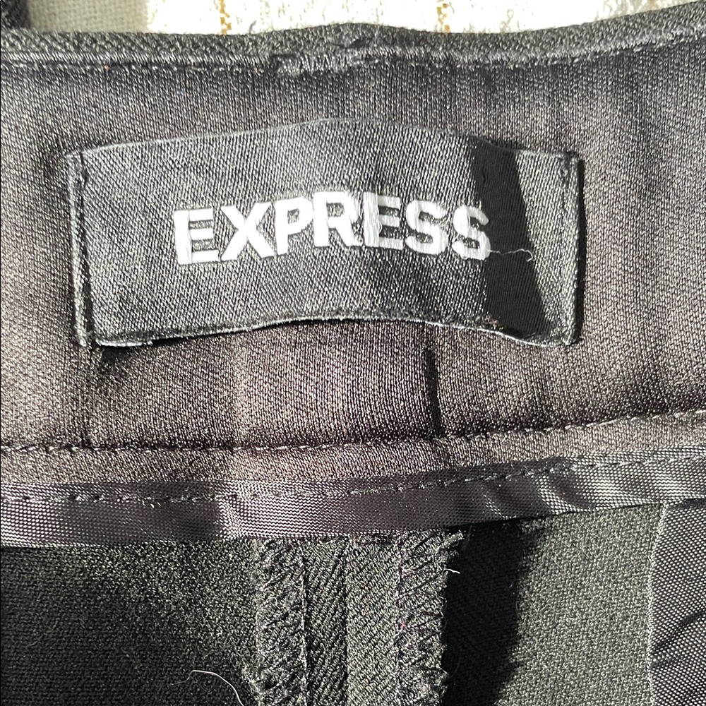 EXPRESS Black Trouser Pants Stretch EDITOR BARELY BOOT Low Rise Career 8R - Picture 7 of 11